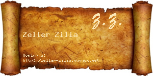 Zeller Zilia névjegykártya